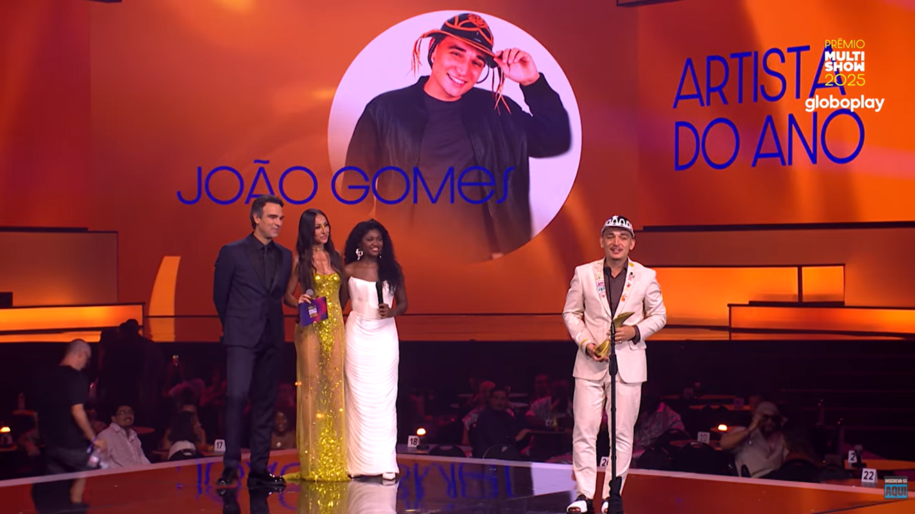 João Gomes é o grande vencedor do Prêmio Multishow em 2025