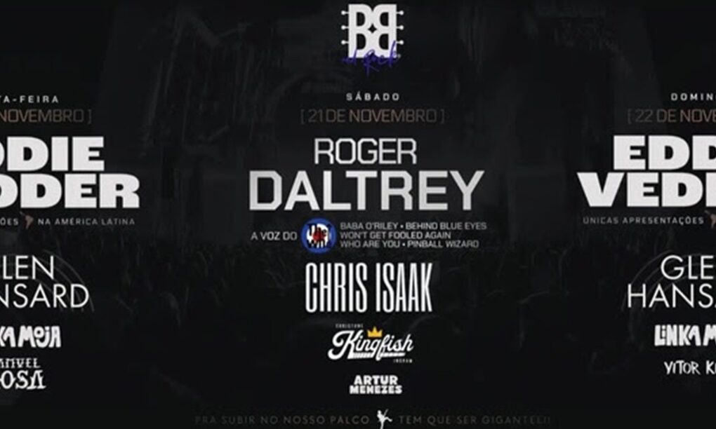 Best of Blues and Rock 2026 abre venda geral de ingressos para edição histórica com Eddie Vedder e Roger Daltrey